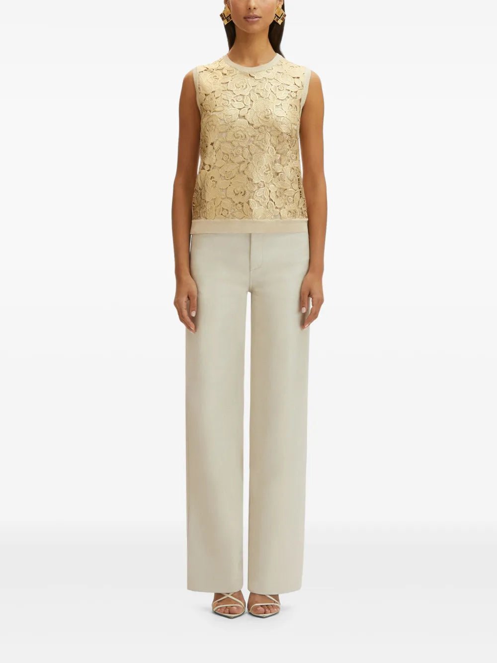 Gold Foil English Rose Tank Top