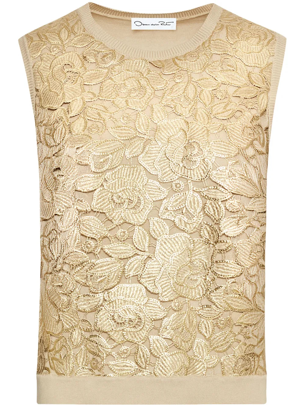 Gold Foil English Rose Tank Top