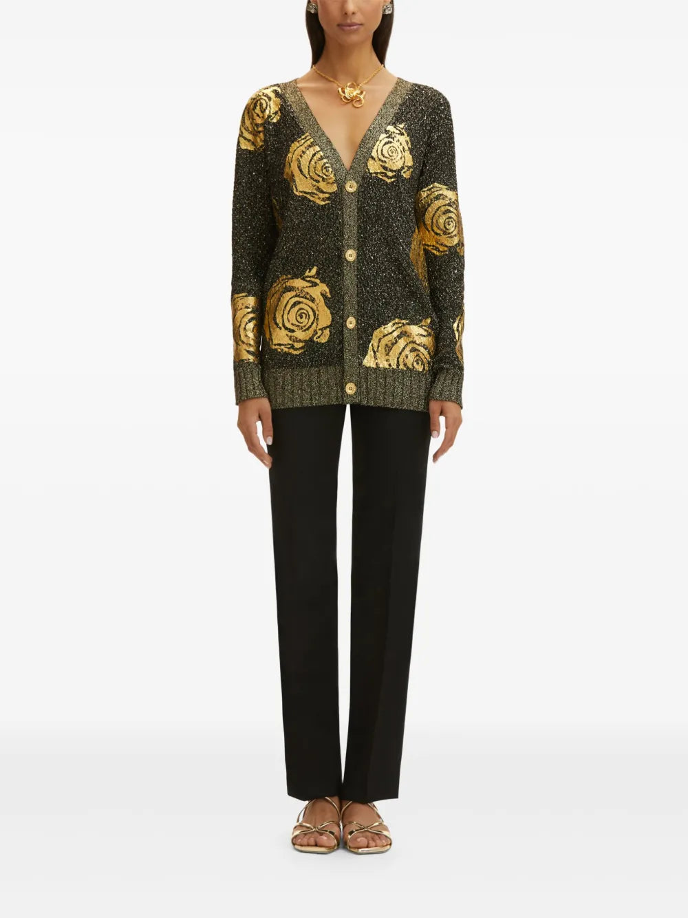Foil English Rose Cardigan