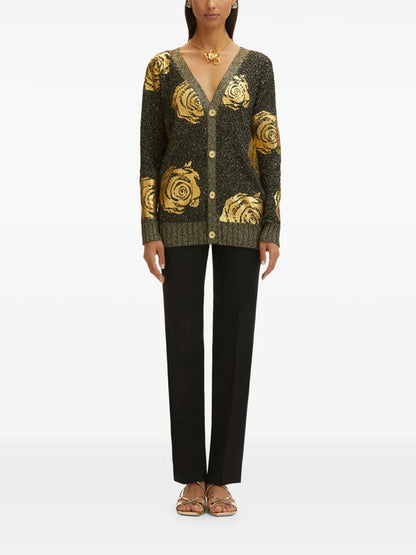 Foil English Rose Cardigan