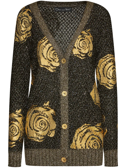 Foil English Rose Cardigan