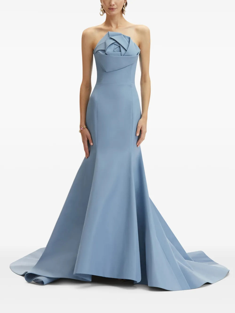 Rose-Motif Trumpet Gown