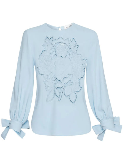English Rose Cut-Out Georgette Blouse
