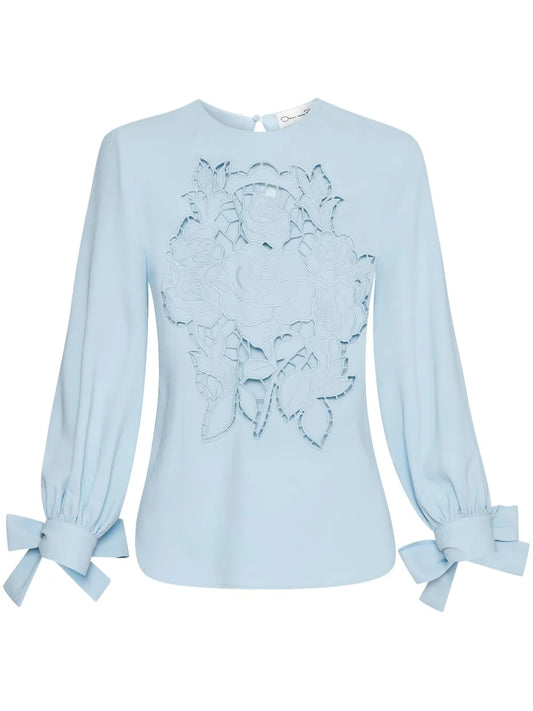 English Rose Cut-Out Georgette Blouse