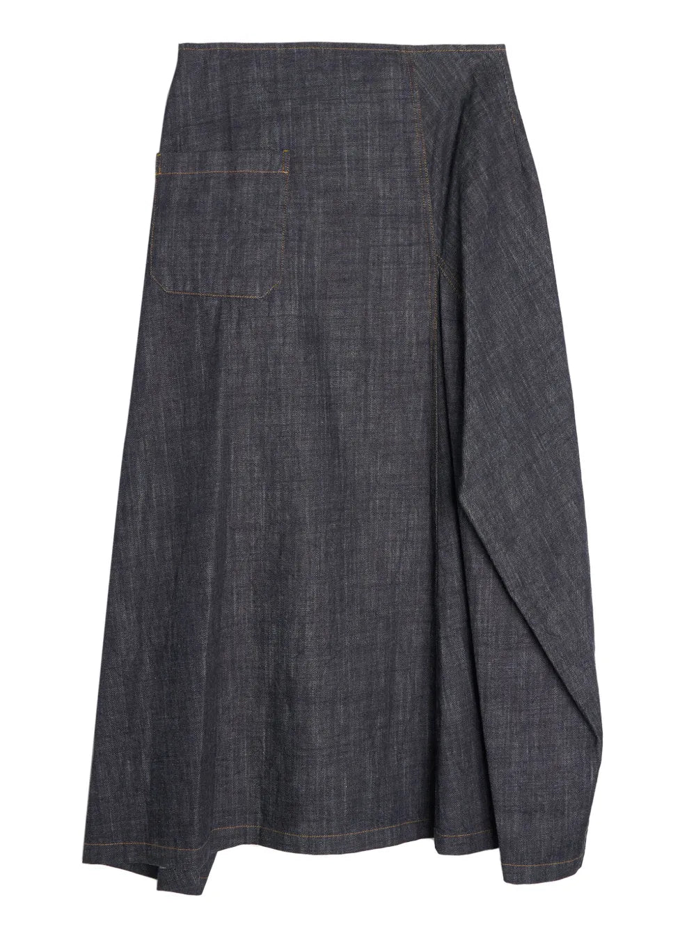 Y-Panel Tucked Midi Skirt