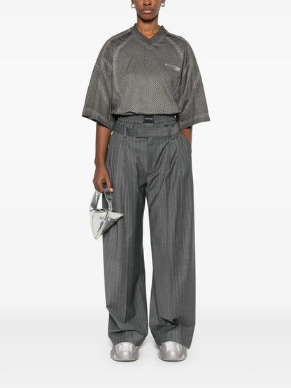 Boxer-Detail Pleated Trousers