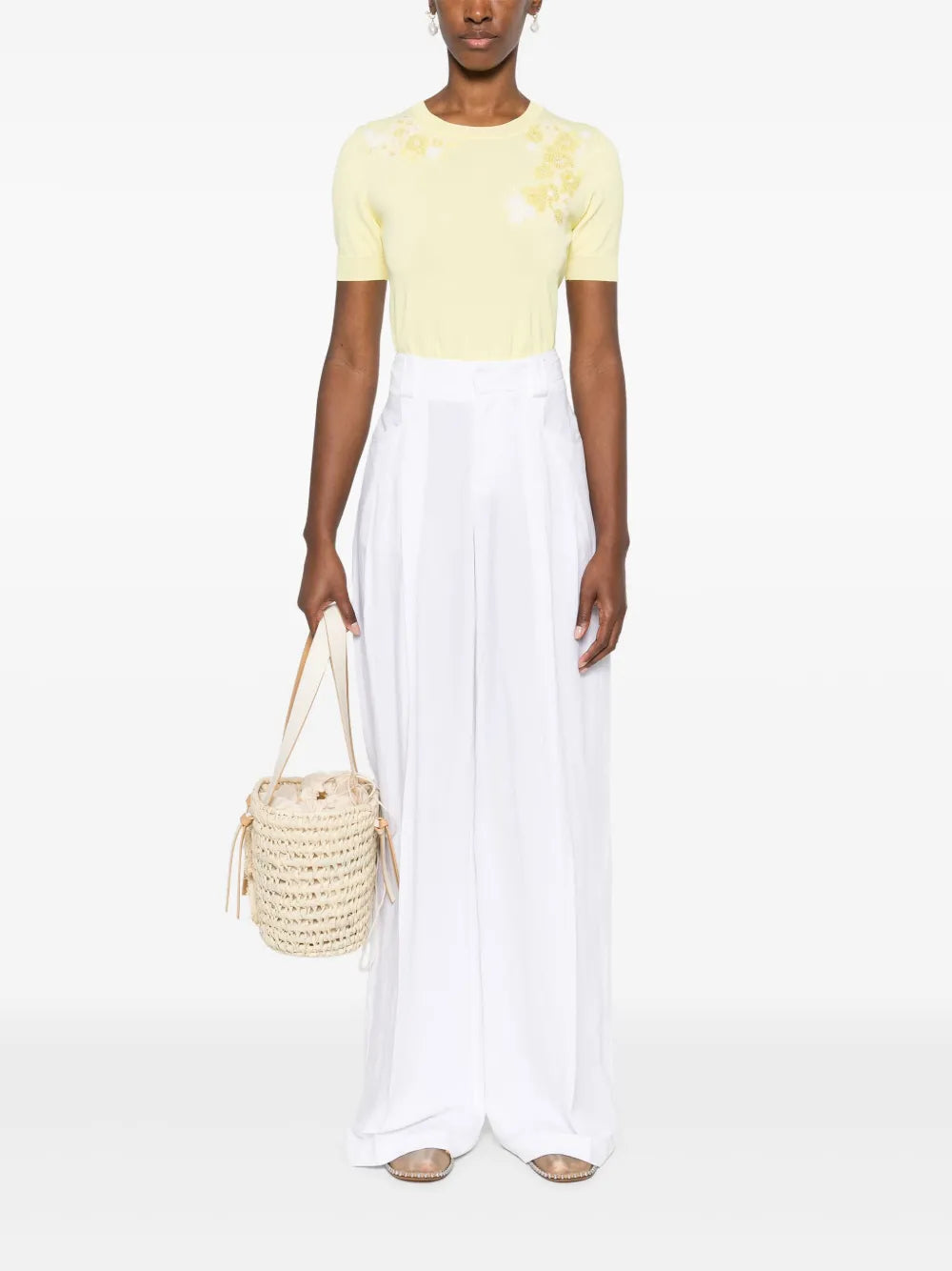 Pleated Palazzo Trousers