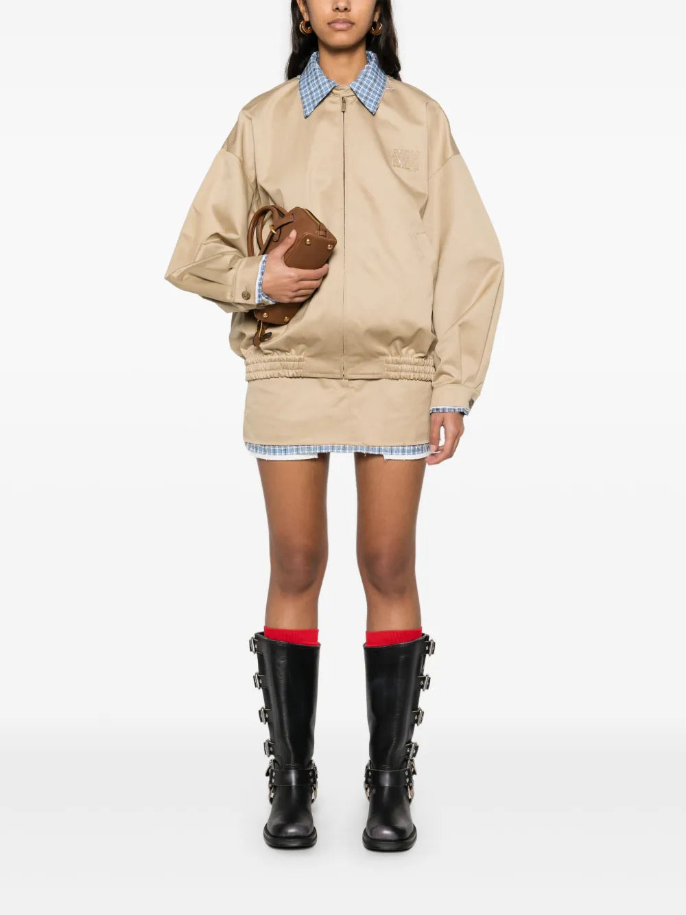 Logo-Embroidered Bomber Jacket