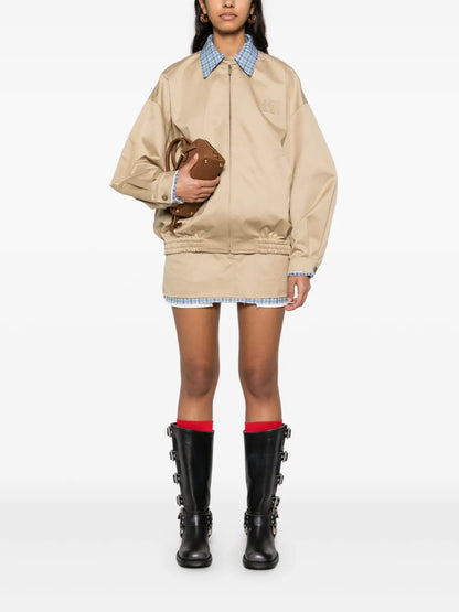 Logo-Embroidered Bomber Jacket