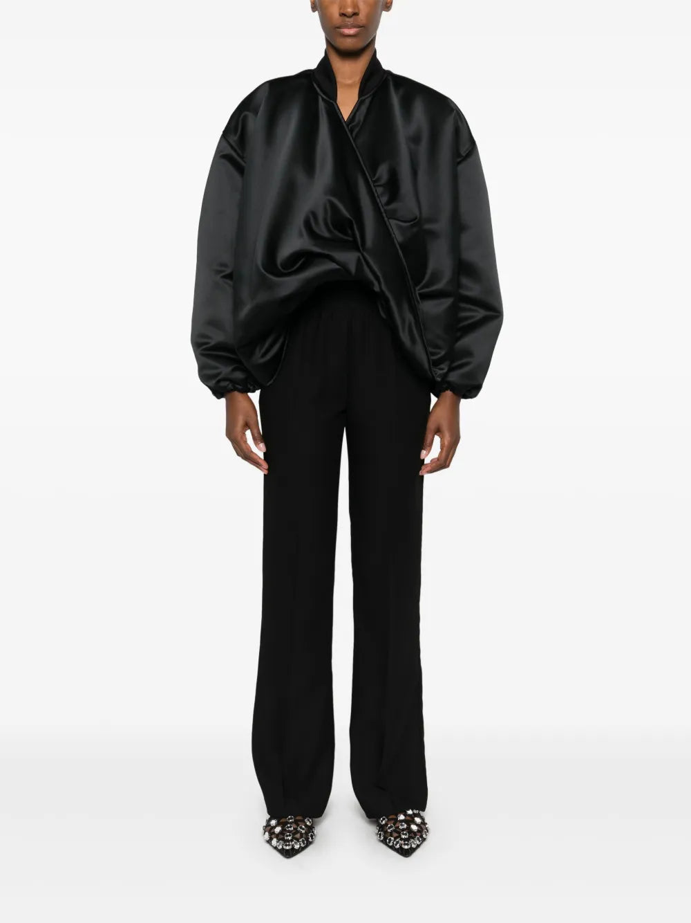 Logo-Waistband Straight-Leg Trousers