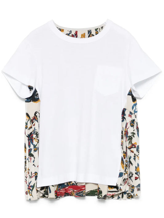 Plissé-Details T-Shirt