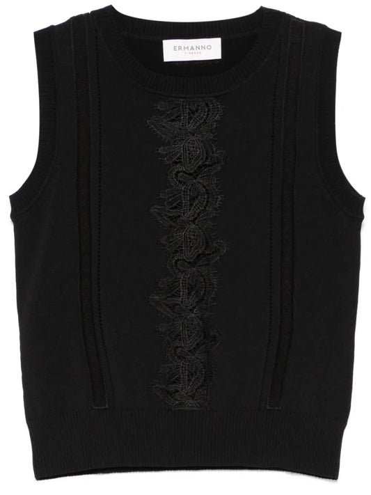 Lace-Detail Top