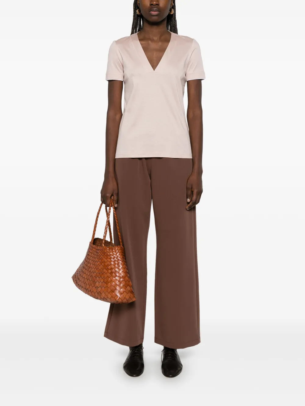 Contrasting-Trim T-Shirt