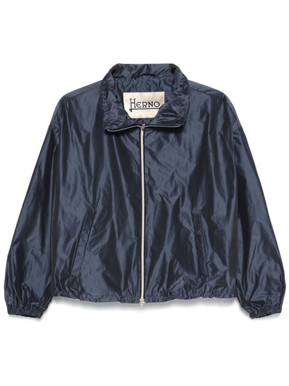 Drawstring-Collar Jacket
