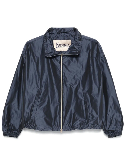 Drawstring-Collar Jacket