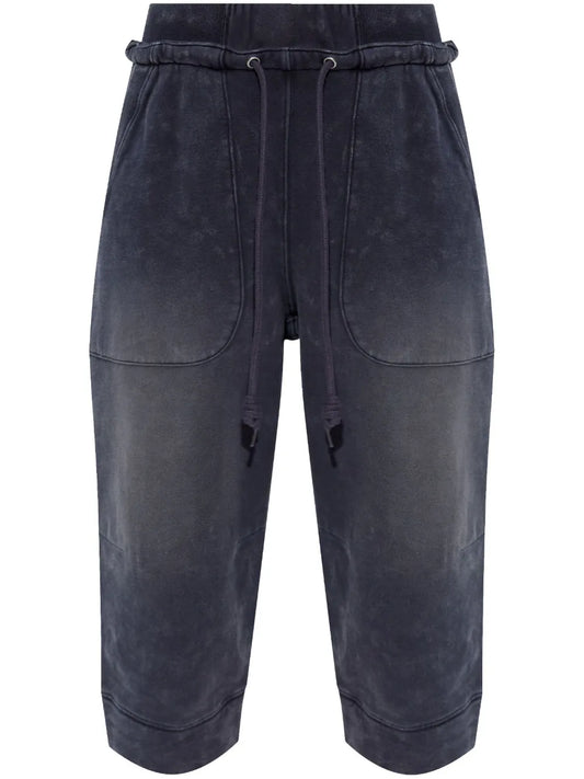 Deconstructed Cropped Track Pants