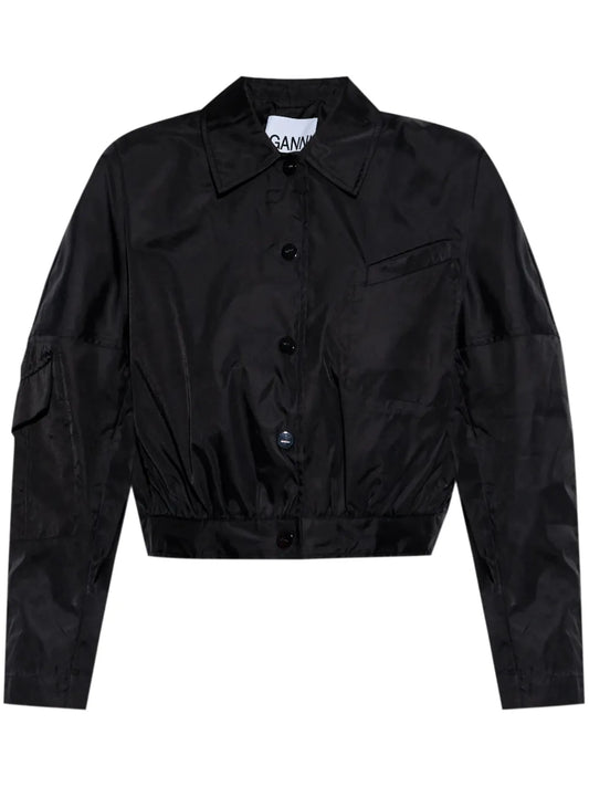 Logo-Appliqué Bomber Jacket