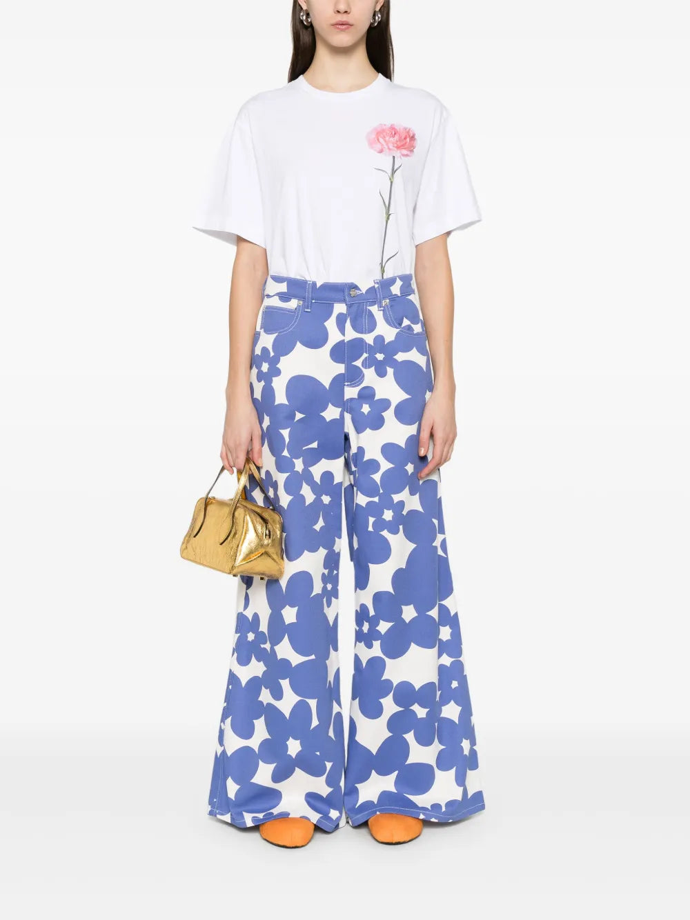 Floral-Print Trousers
