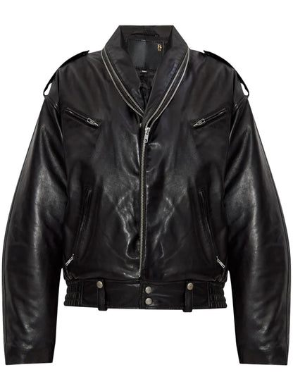 Motorcycle Zip-Collar Jacket
