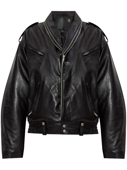 Motorcycle Zip-Collar Jacket