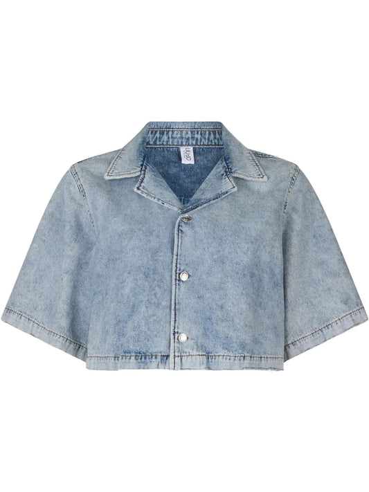 Cropped Denim Shirt