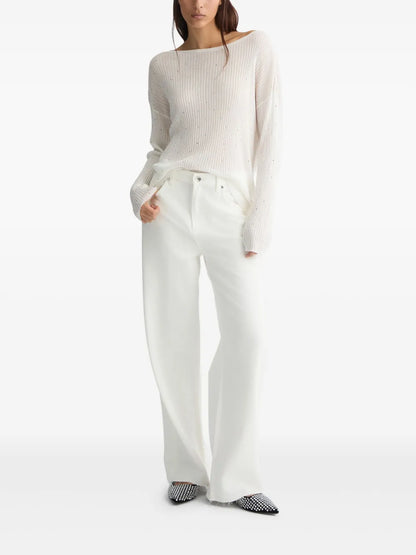 Rhinestone-Embellished Jumper