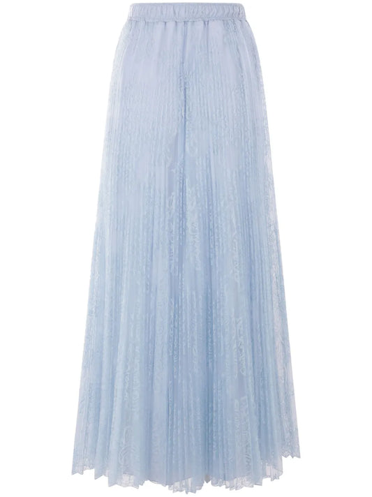 Lace-Overlay Maxi Skirt