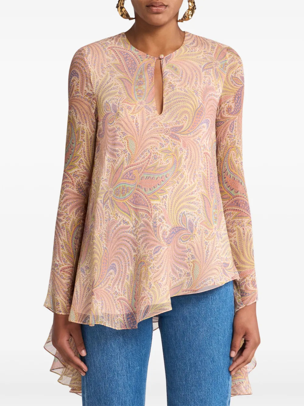 Asymmetric Silk Top