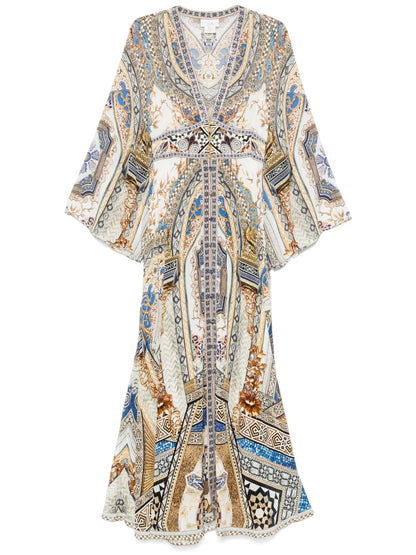 Shirred-Detail Maxi Dress