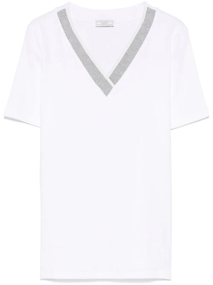 Contrast-Collar T-Shirt