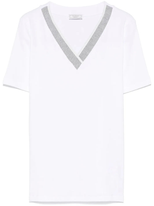 Contrast-Collar T-Shirt