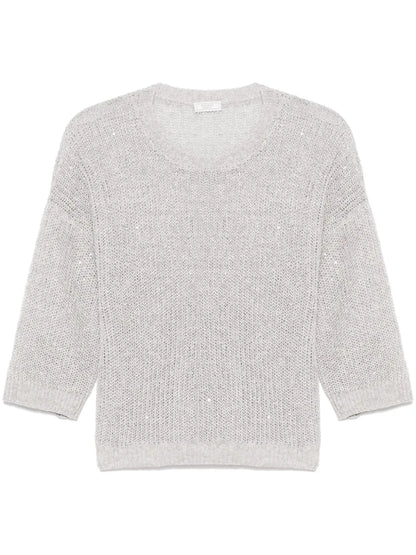 Sequin-Embellished Sweater