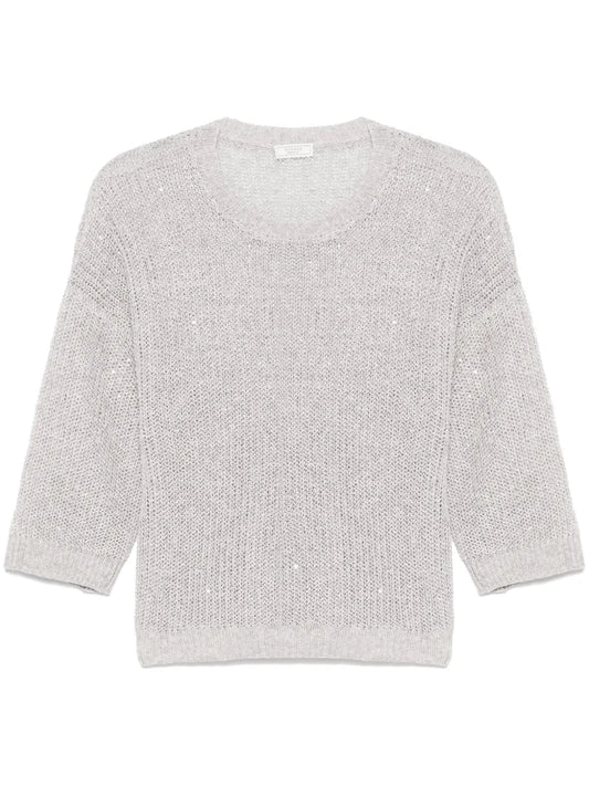 Sequin-Embellished Sweater