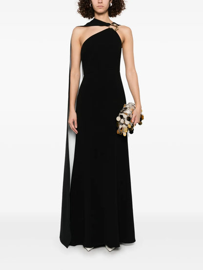Embellished Asymmetric Gown