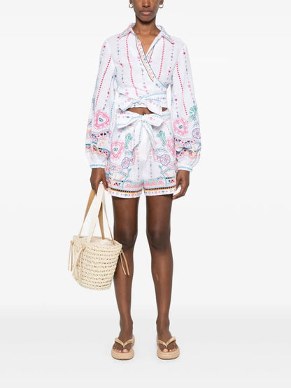 Cropped Wrap Shirt