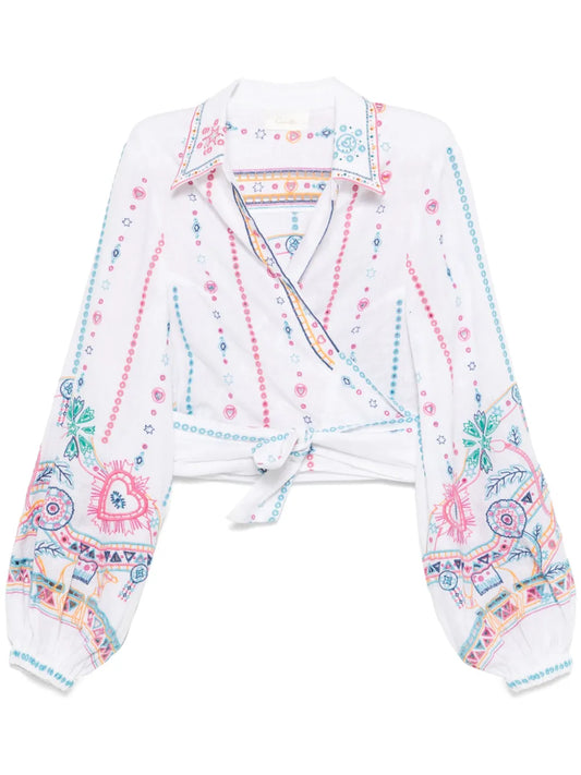 Cropped Wrap Shirt