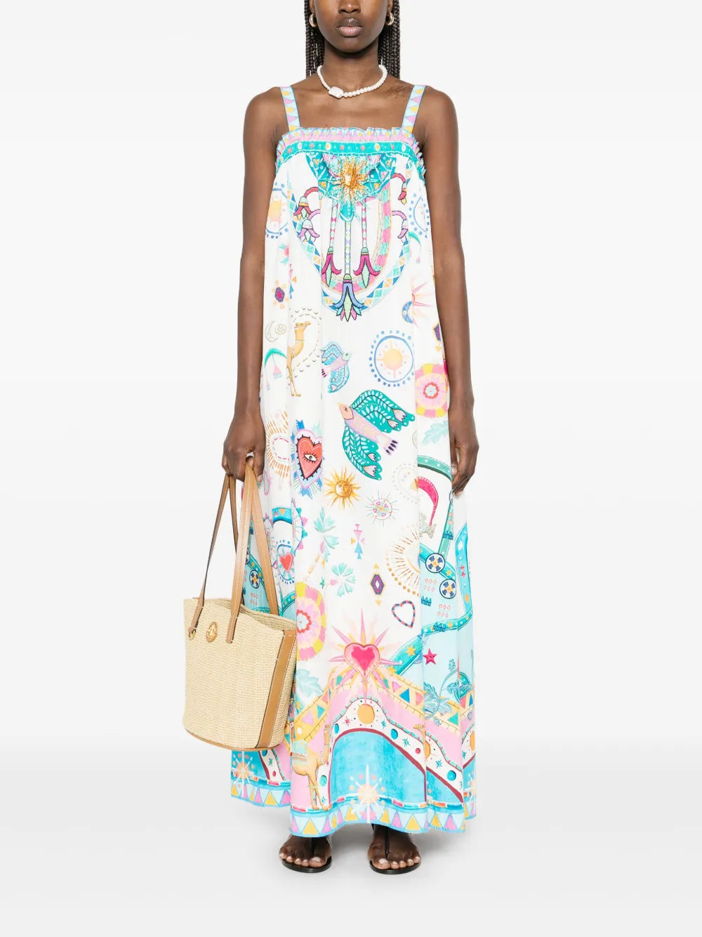 Wide-Strap Maxi Dress