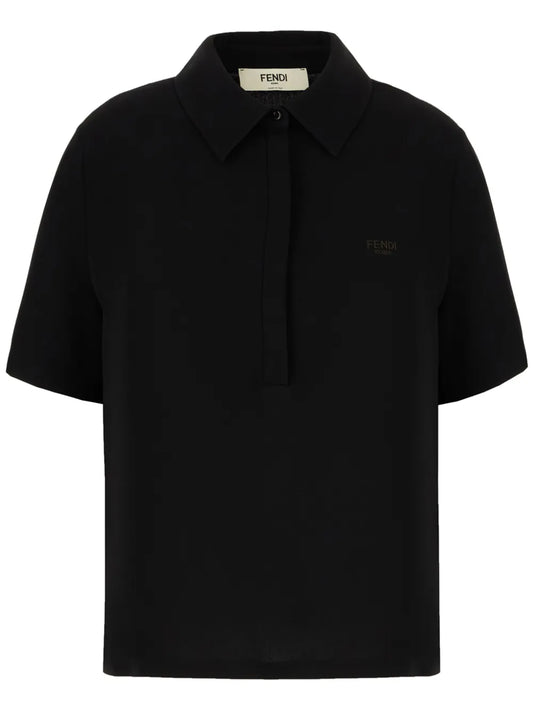 Silk Polo Top
