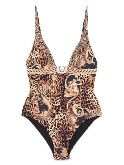 Era Of Empires-Print Swimsuit
