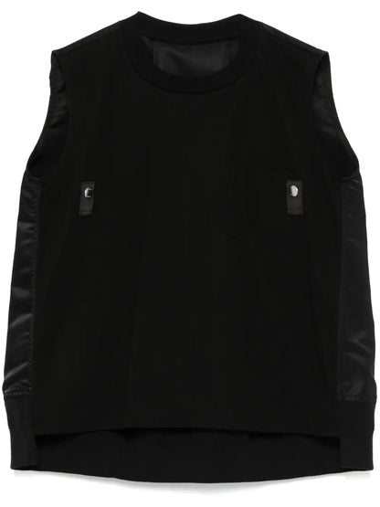 Contrasting-Panel Vest