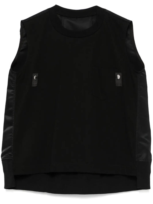 Contrasting-Panel Vest