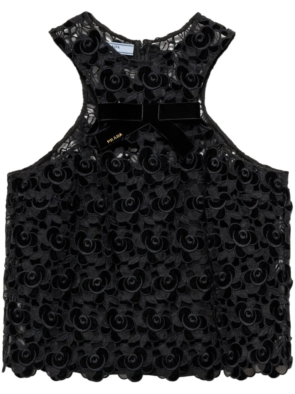 Camellia Embroidered Cropped Top