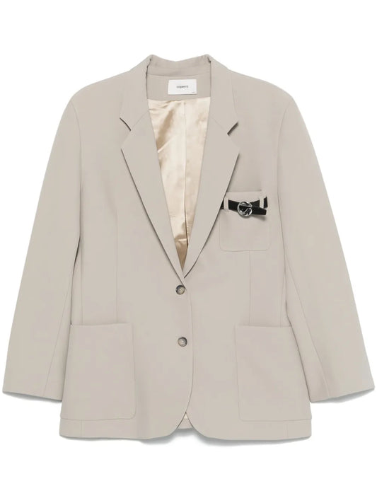 Belted-Pocket Blazer