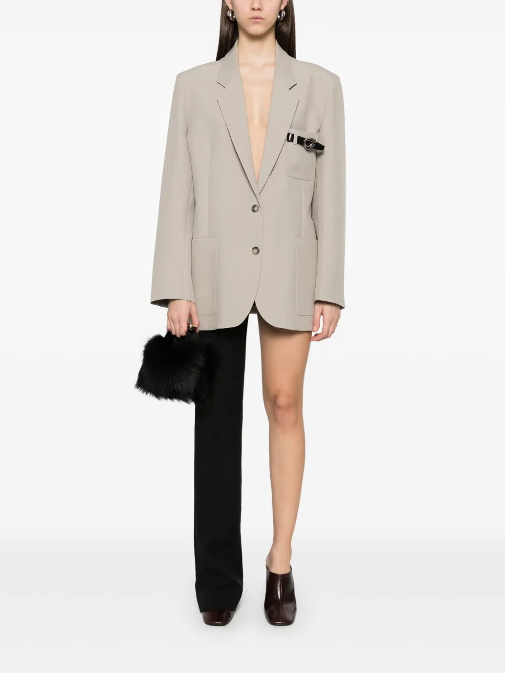 Belted-Pocket Blazer