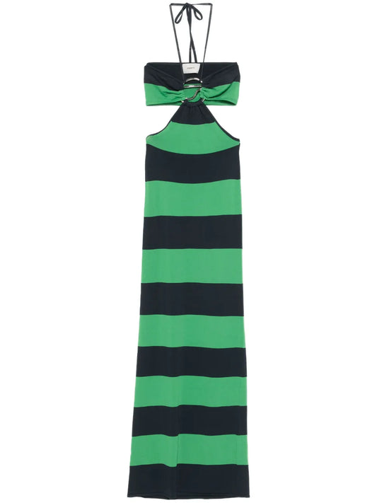 Knitted Striped Midi Dress