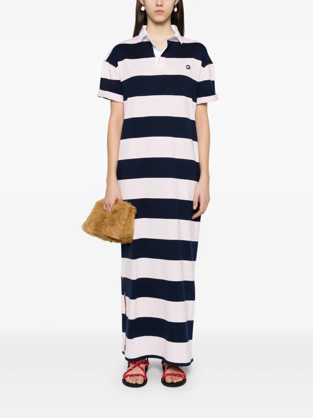 Striped Polo Maxi Dress