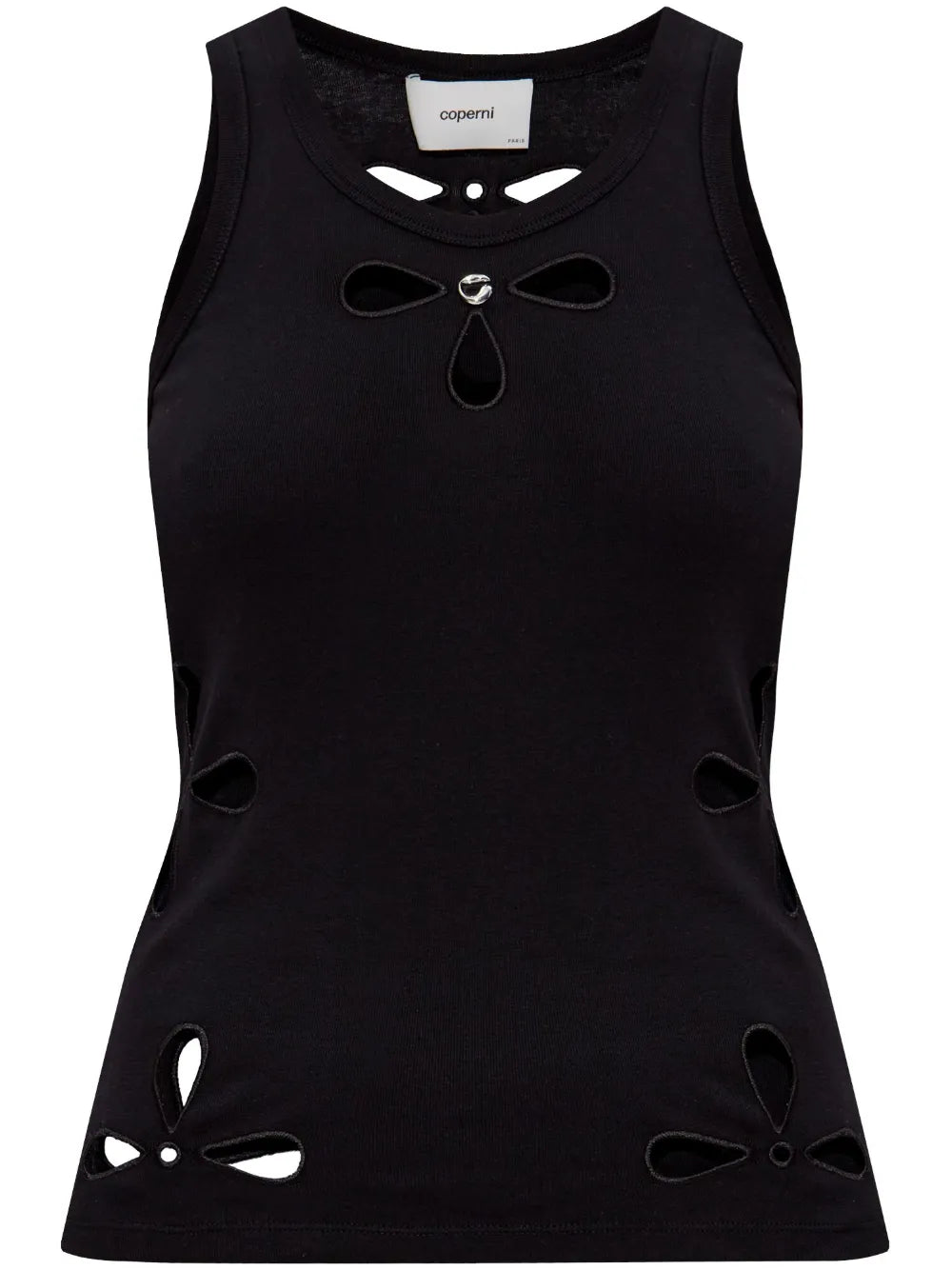 Petal-Embroidered Tank Top