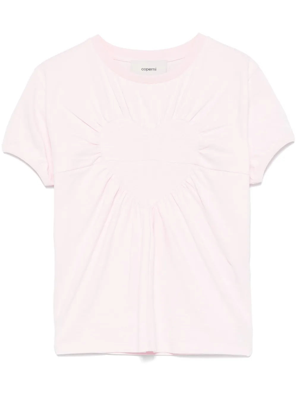 Gathered Heart-Motif T-Shirt