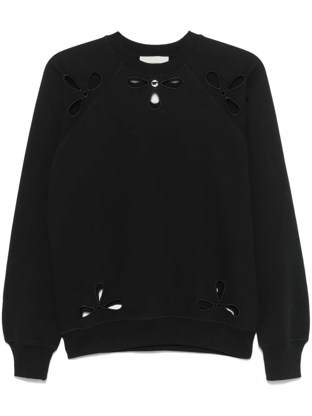 Petal-Embroidered Crew-Neck Sweatshirt
