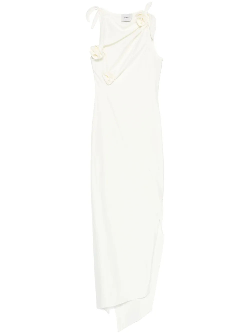 Asymmetric Flower Maxi Dress